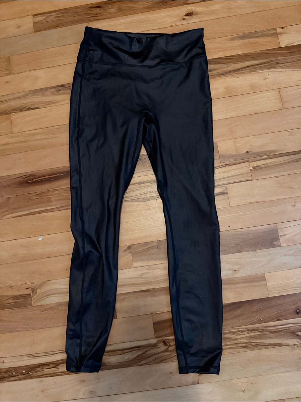 Fabletics Black Shiny High-Waist Leggings Motion365